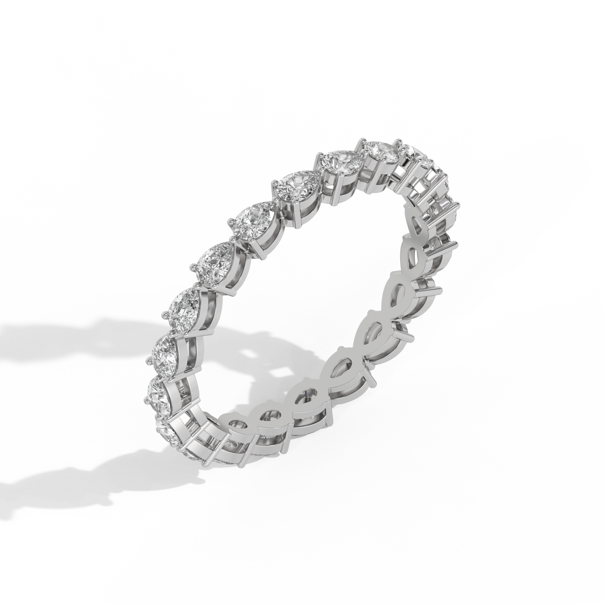 Pear Eternity Ring