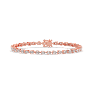 Pear Tennis Bracelet In East-West Set