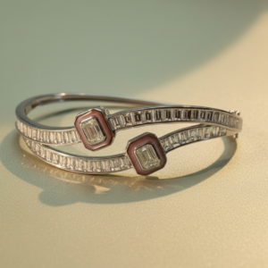 Emerald Baguette Bangle