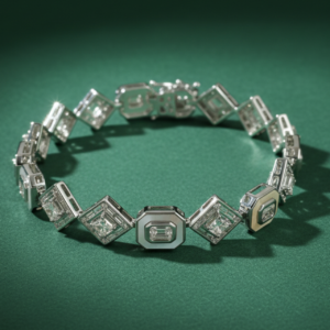 Princess and Emerald Tennis Bracelet