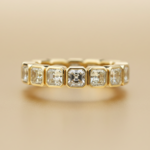 Asscher Bezel Eternity Ring