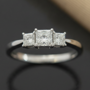 Solitaire Princess Engagement Ring