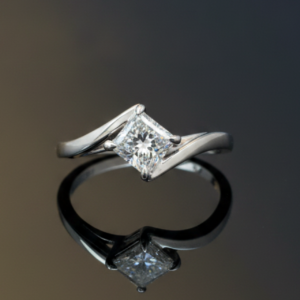 Solitaire Princess Engagement Ring