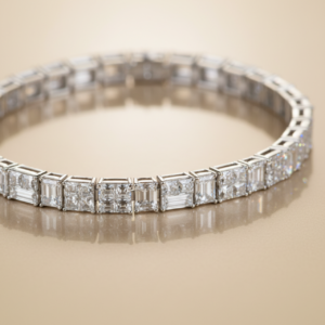 Baguette-Carre Tennis Bracelet
