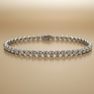 Round Bezel Tennis Bracelet
